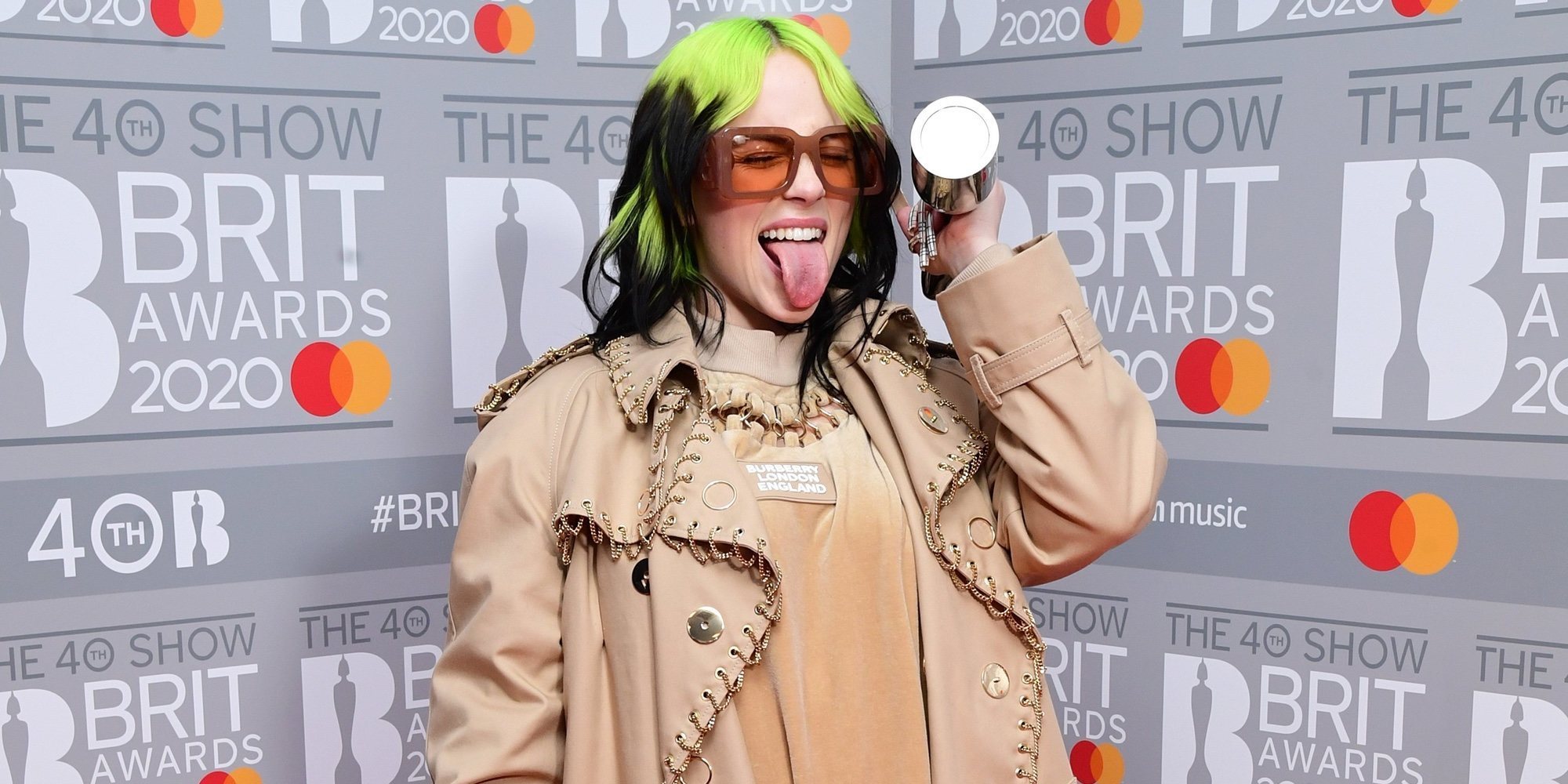 Billie Eilish, emocionada al recoger su premio en los Brit Awards 2020: "Me he sentido muy odiada estos días"