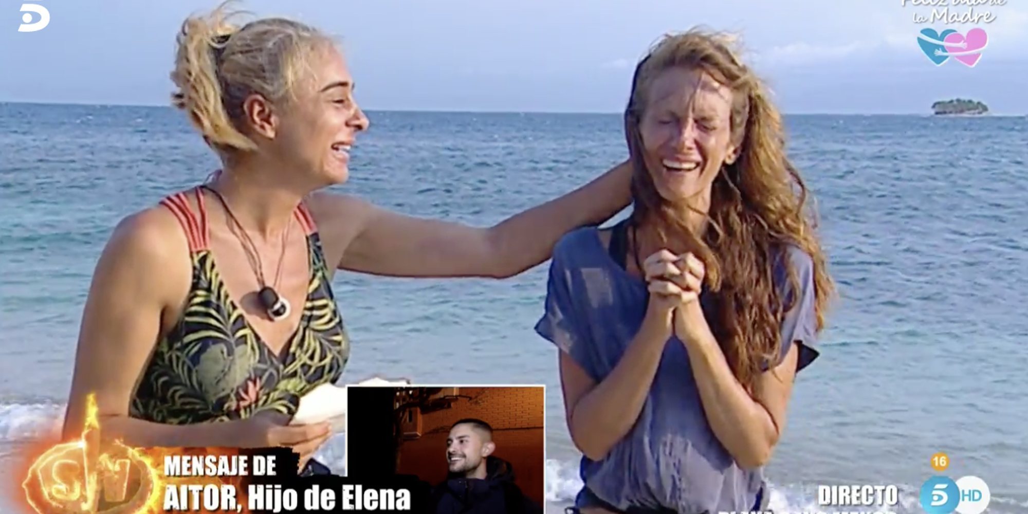 'Supervivientes 2020': La felicidad de Elena al descubrir la reconciliación de sus hijos, Adara y Aitor