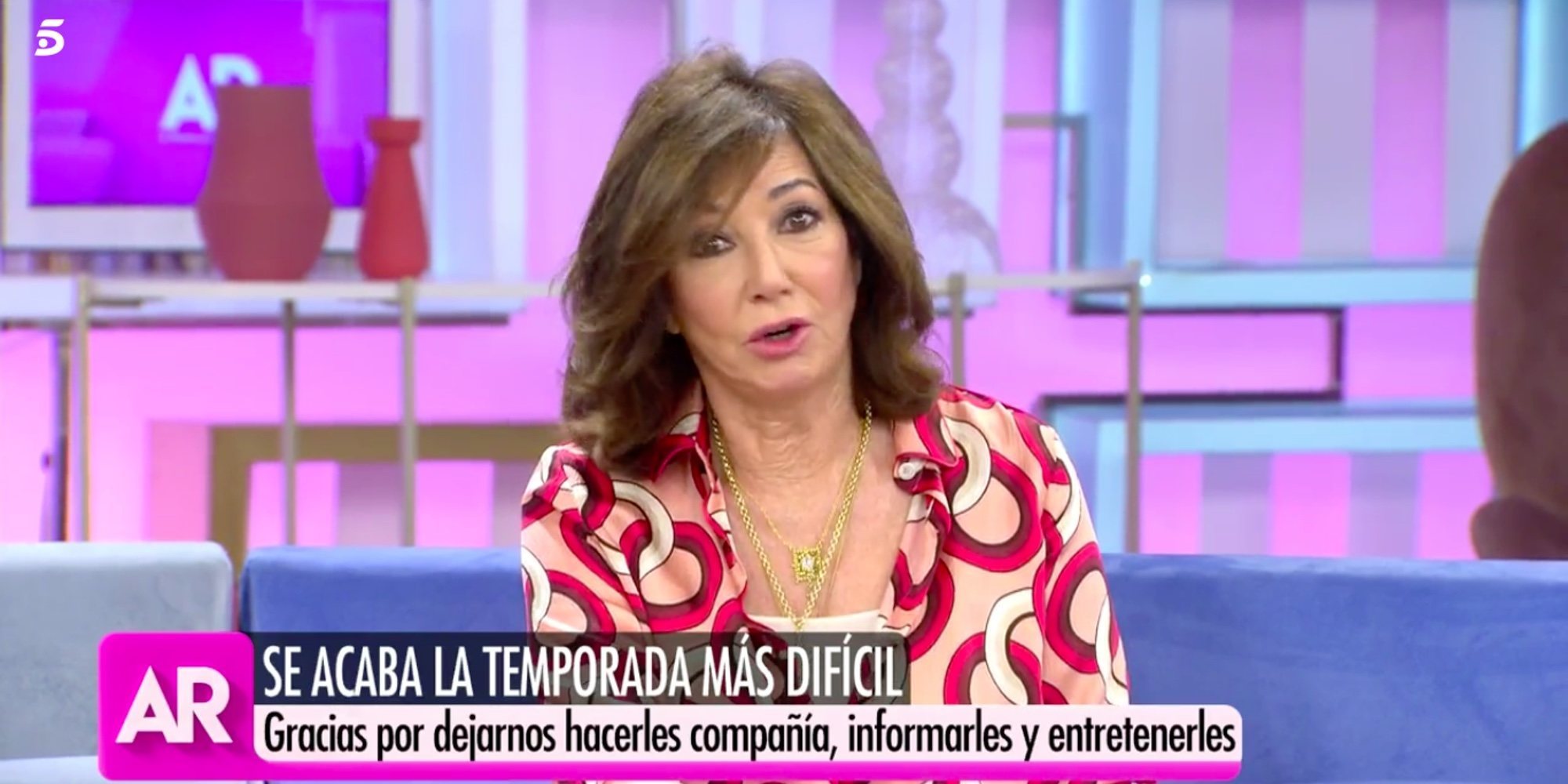 La despedida de temporada de Ana Rosa Quintana entre lágrimas: "Estos meses han sido muy duros"