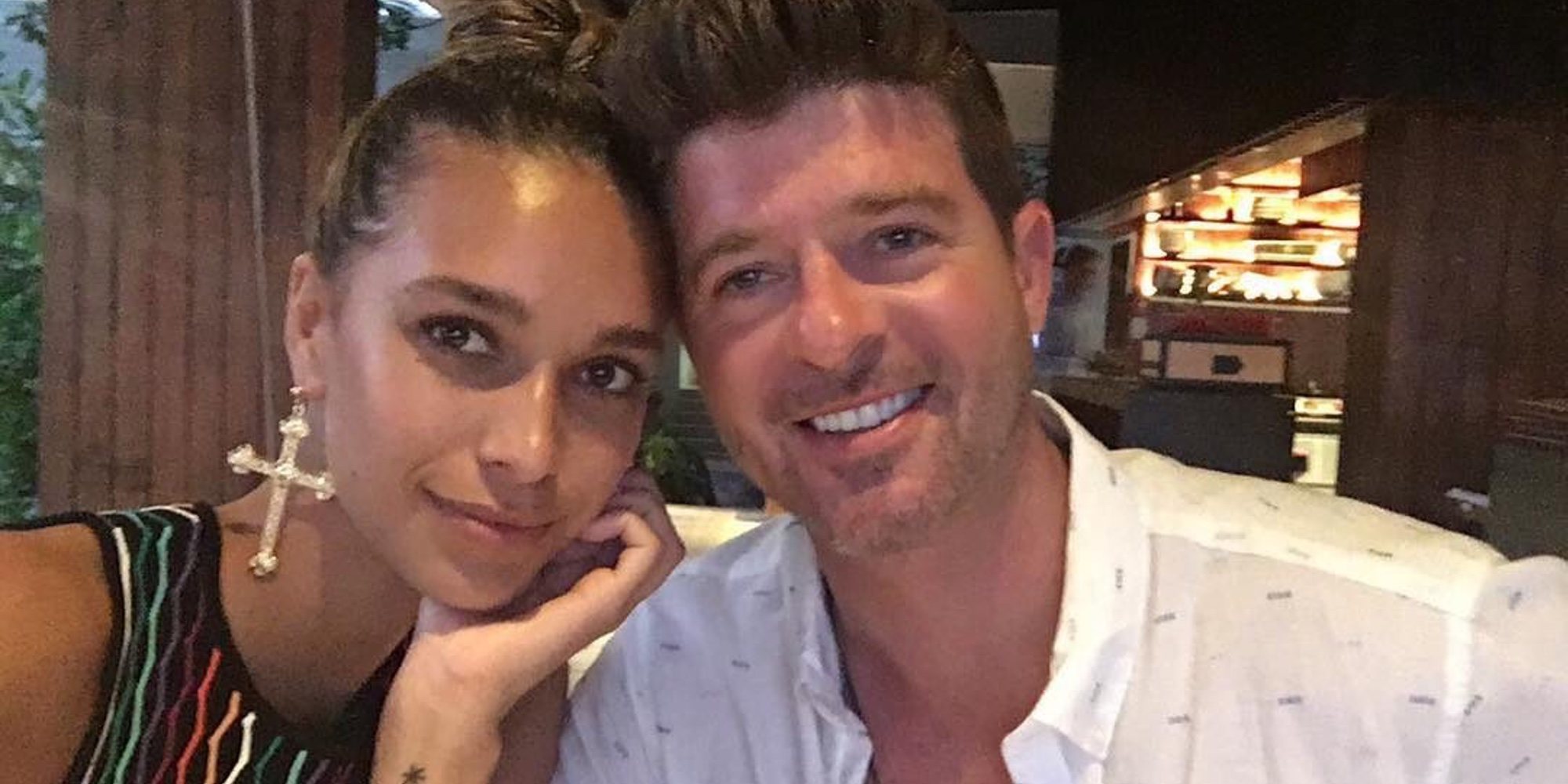 April Love Geary, madre de su tercer hijo junto a su prometido Robin Thicke