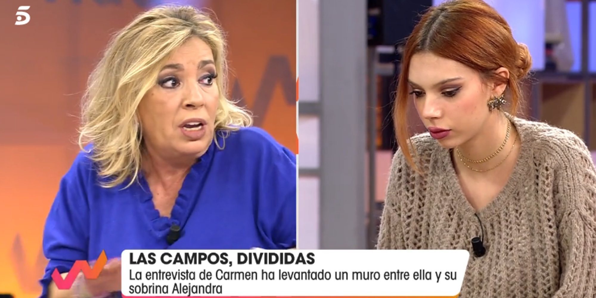 El tenso cara a cara de Alejandra Rubio y Carmen Borrego: "Ya no tenemos la misma relación"