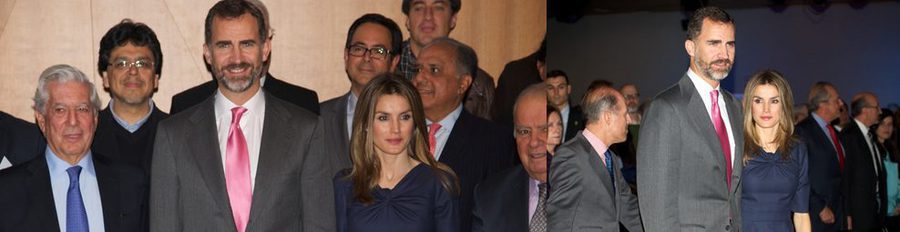 Los Príncipes Felipe y Letizia inauguran el Congreso Literario 'El Canon del Boom' junto a Mario Vargas Llosa