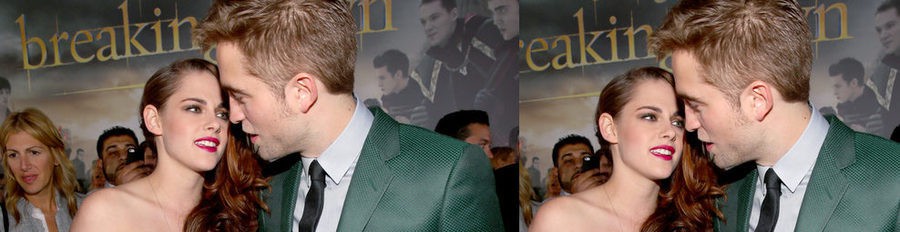 Robert Pattinson y Kristen Stewart, muy cómplices en el estreno de 'Amanecer. Parte 2' en Los Ángeles