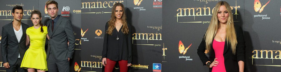 Ana Fernández y Edurne estrenan 'Amanecer. Parte 2' con Robert Pattinson, Kristen Stewart y Taylor Lautner