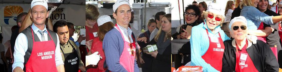 Neil Patrick Harris, Matt Bomer y Kirk Douglas, solidarios en el Día de Acción de Gracias 2012