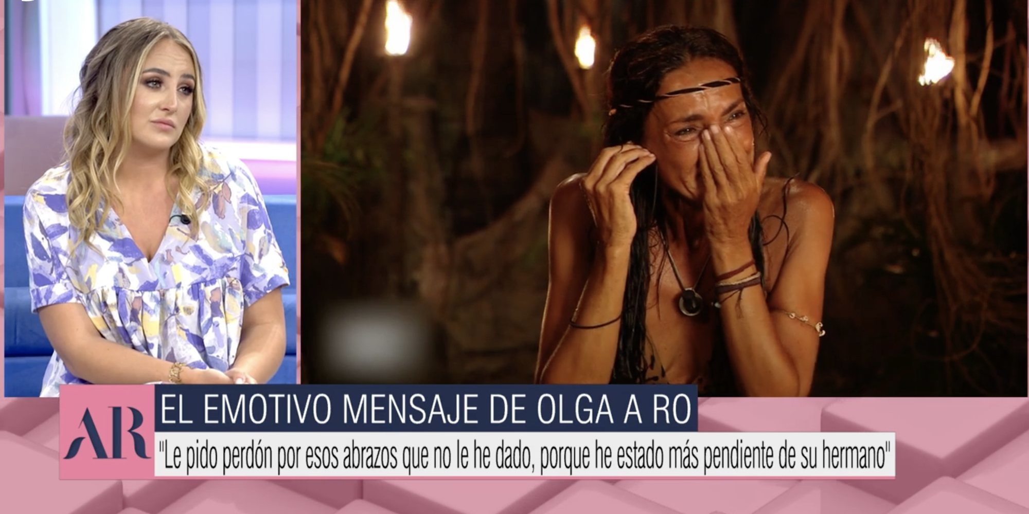 Rocío Flores reacciona al mensaje que le ha mandado Olga Moreno desde 'Supervivientes 2021'