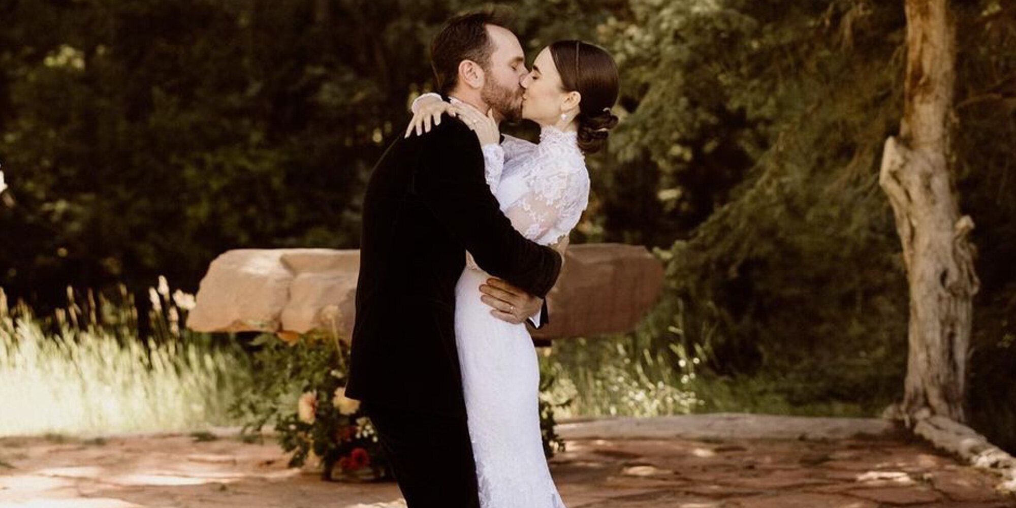 La romántica boda de cuento de Lily Collins con Charlie McDowell