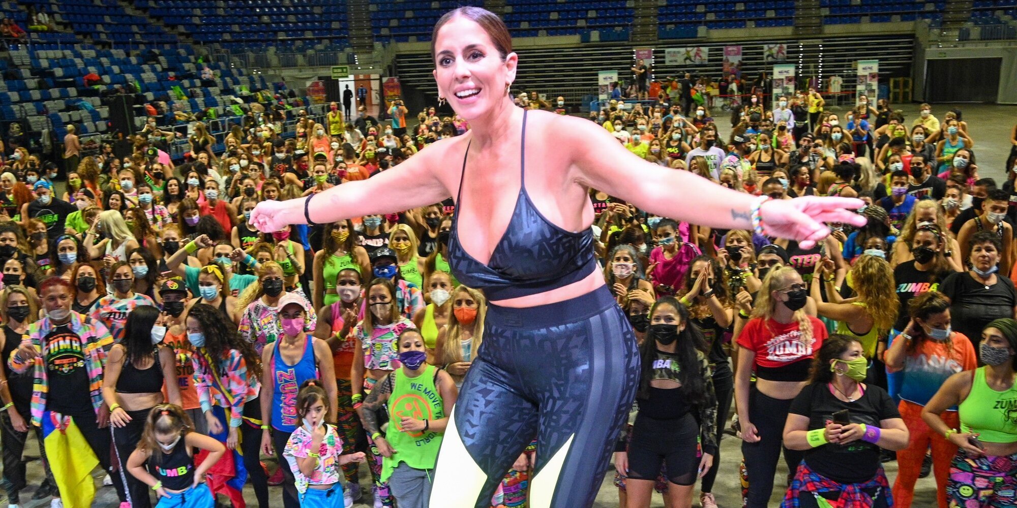 Anabel Pantoja, protagonista de una masterclass de Zumba apoyada por su marido en medio de rumores de infidelidad