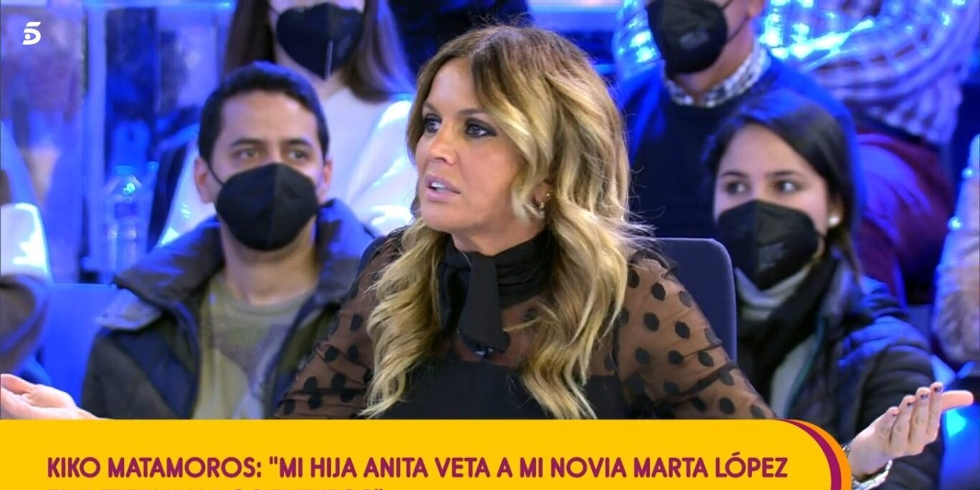 María Patiño abandona el plató de 'Sálvame' entre gritos a Marta López: "Eres muy falsa"