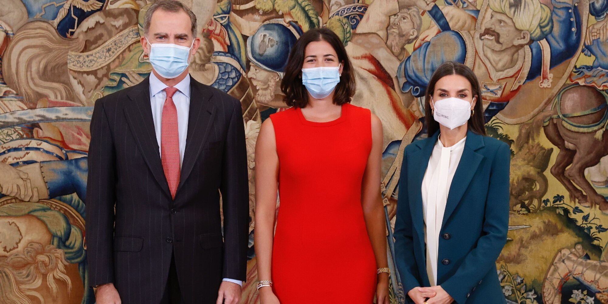 Los Reyes Felipe y Letizia abren el Palacio de La Zarzuela a Garbiñe Muguruza para felicitarle personalmente por su triunfo