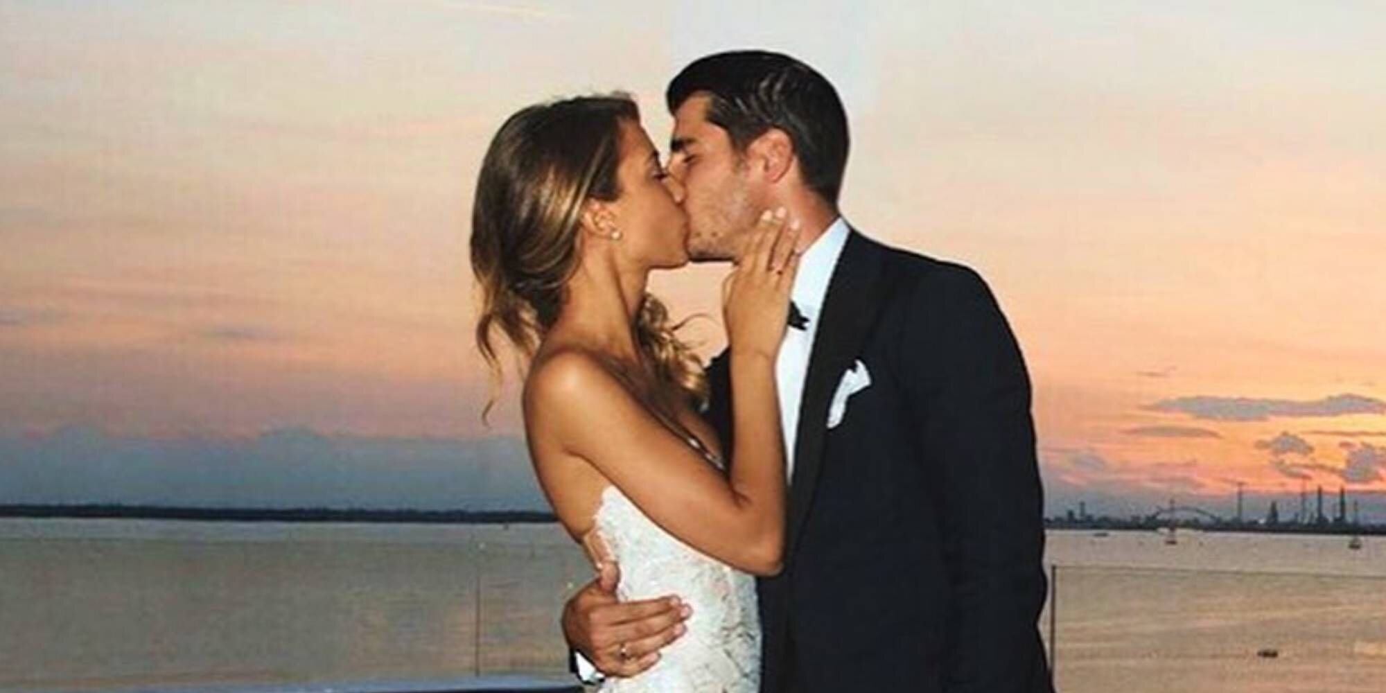 Álvaro Morata y Alice Campello renuevan sus votos en su quinto aniversario con una boda por todo lo alto