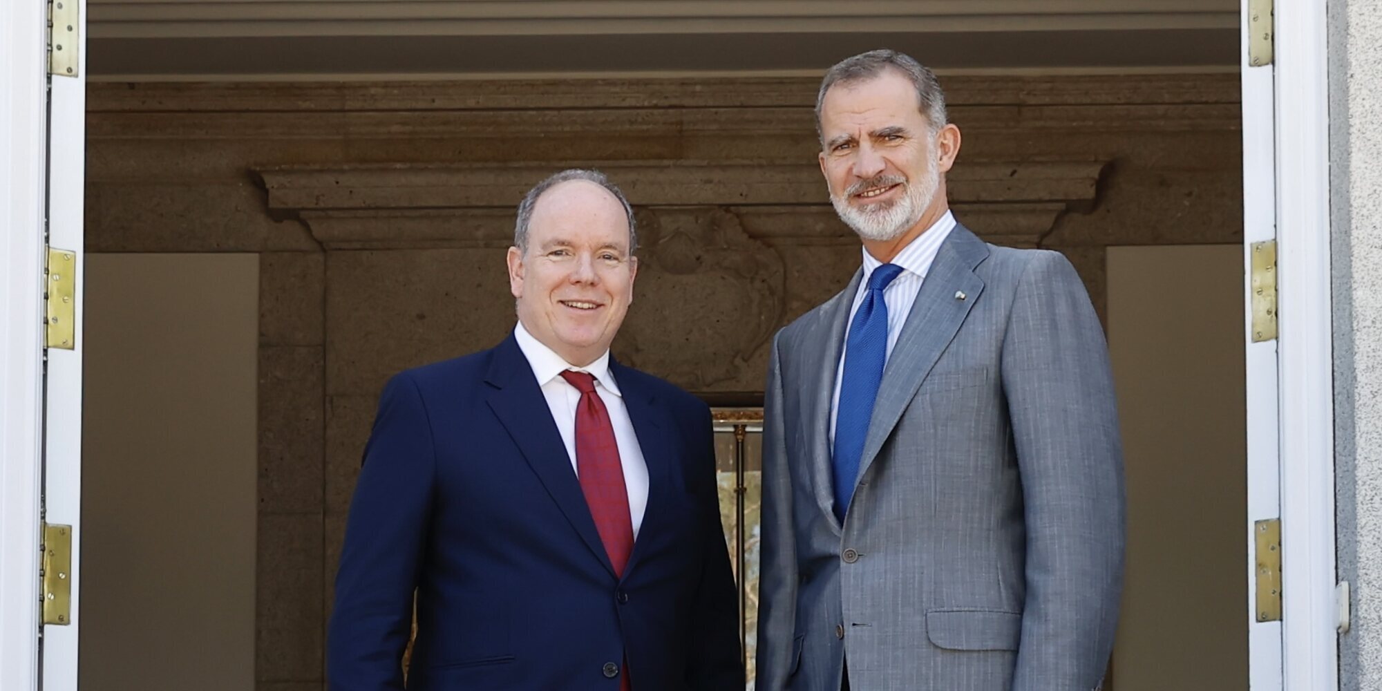 El Príncipe Alberto II de Mónaco inicia su visita a España almorzando con el Rey Felipe VI en el Palacio de la Zarzuela