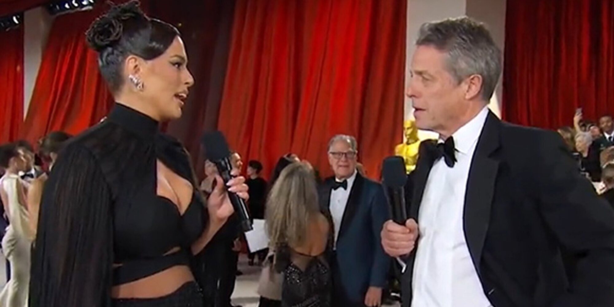 La incómoda entrevista de Ashley Graham a un antipático Hugh Grant en los Oscar 2023