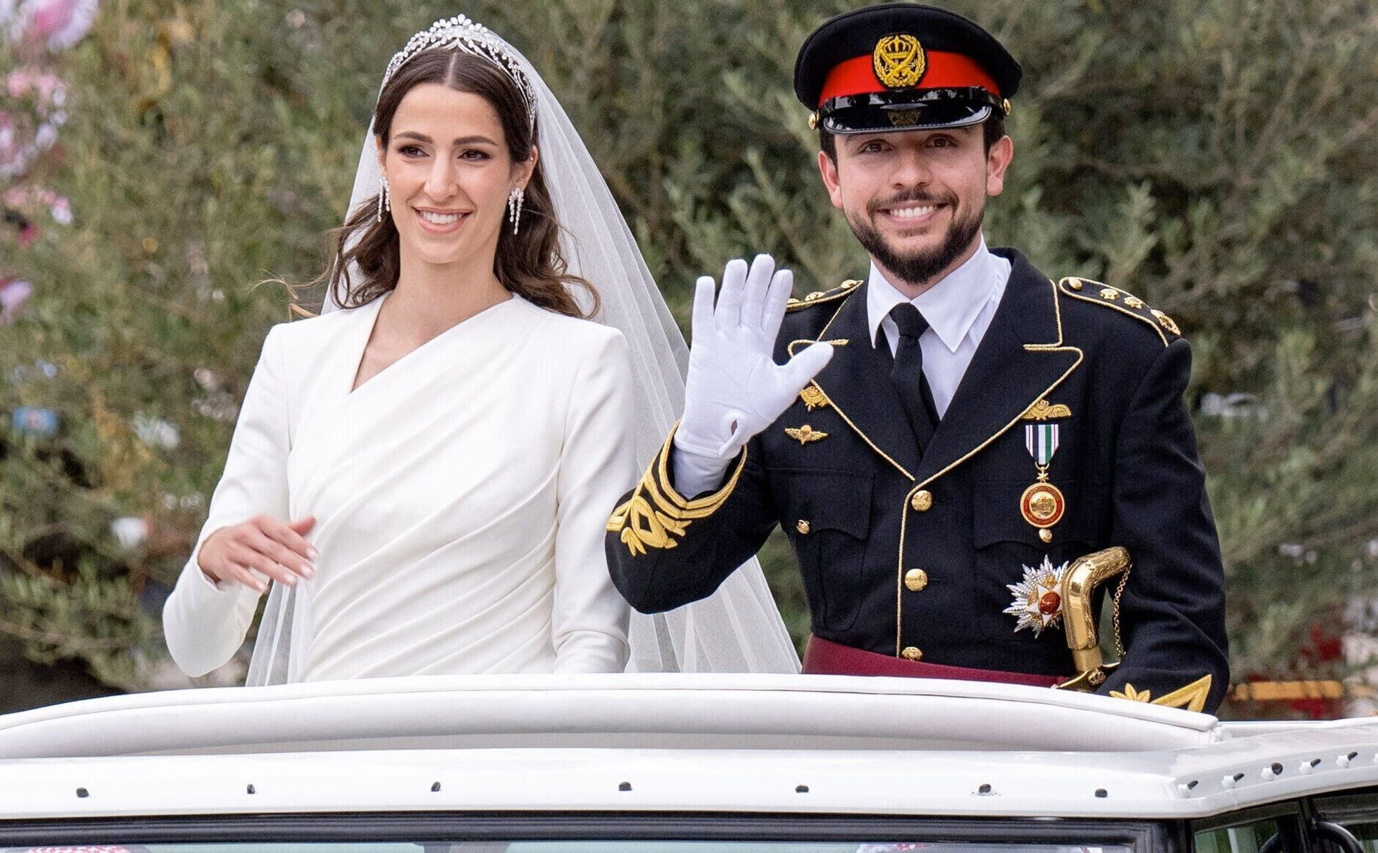 Boda de Hussein y Rajwa de Jordania: del reencuentro de los Reyes Juan Carlos y Sofía a la complicidad con Guillermo y Kate