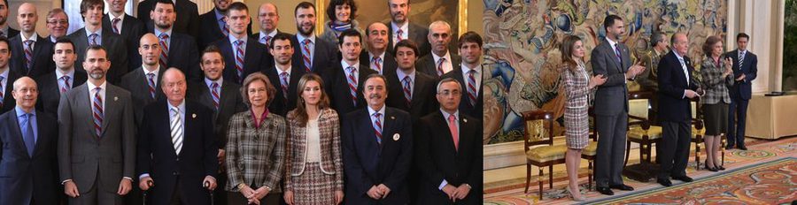 Los Reyes y los Príncipes Felipe y Letizia reciben en audiencia a la Selección Nacional de Balonmano