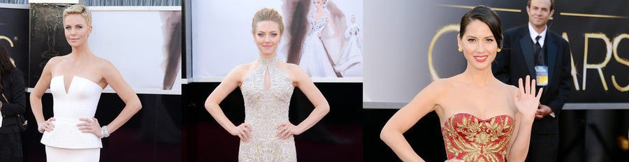 Amy Adams, Charlize Theron, Olivia Munn y Amanda Seyfried brillan en la alfombra roja de los Oscar 2013