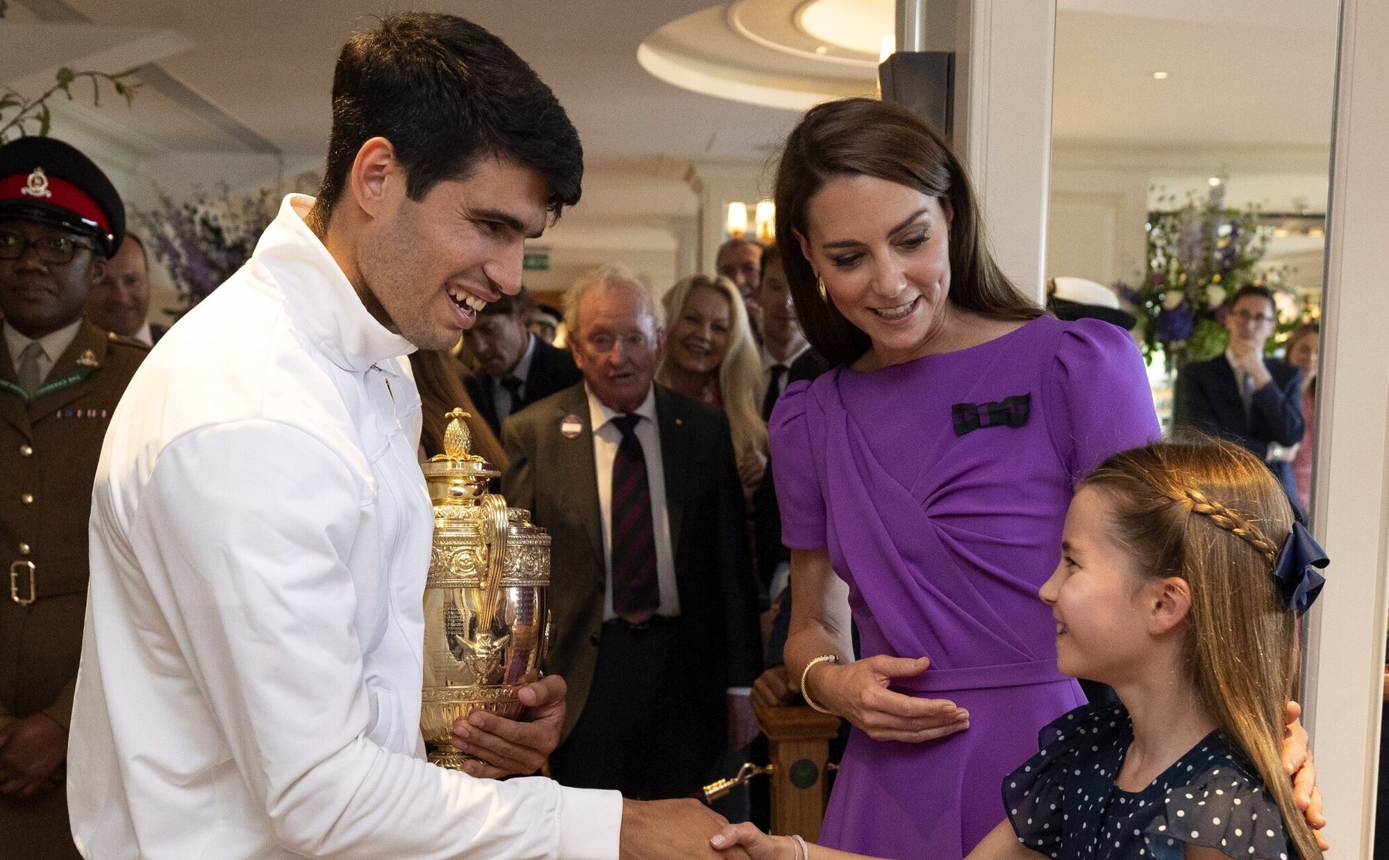 La pregunta que Kate Middleton le hizo a Carlos Alcaraz en relación a la Selección Española en su encuentro en Wimbledon