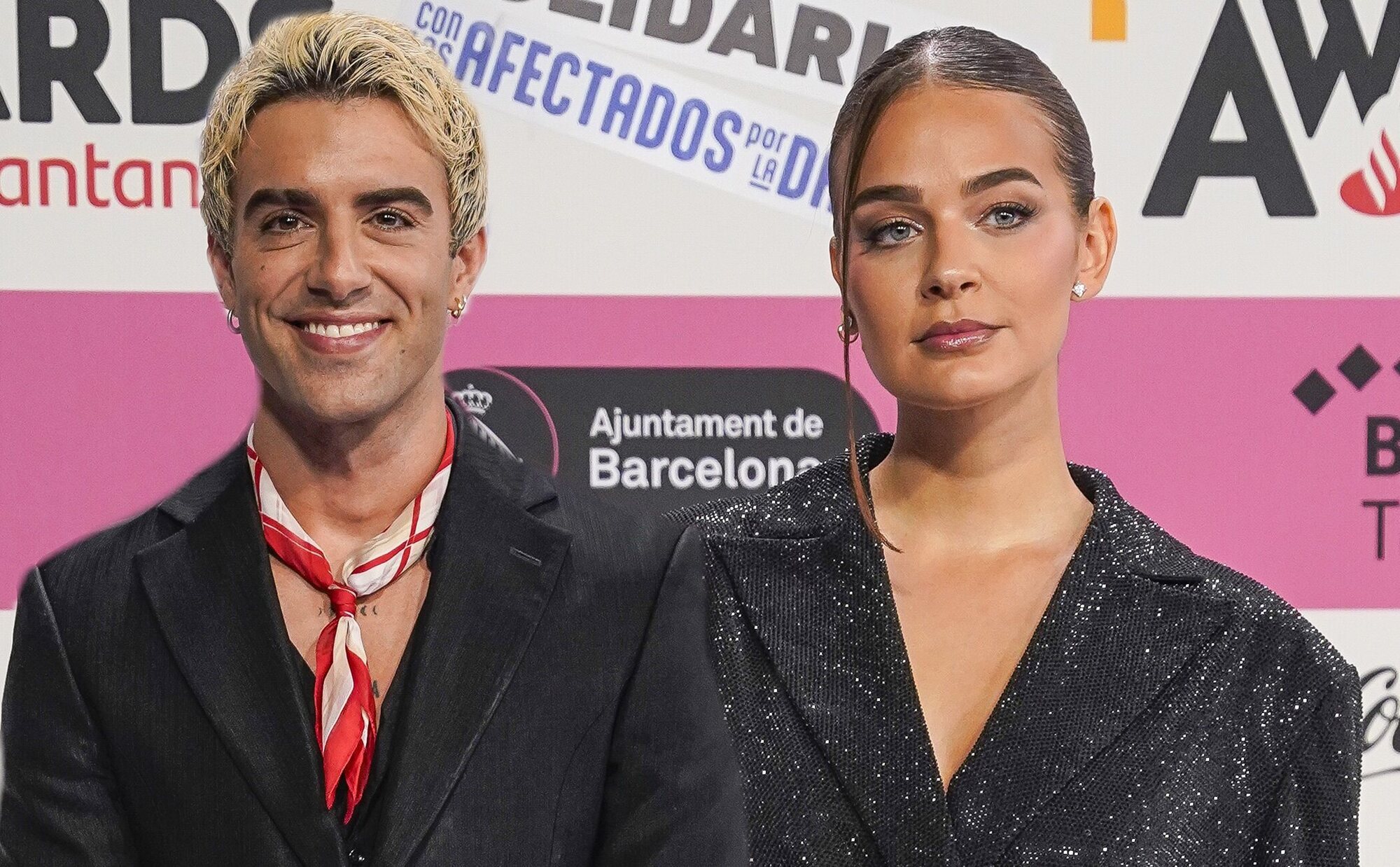 Laura Escanes y Álvaro de Luna coinciden en el photocall de Los 40 Music Awards en Barcelona