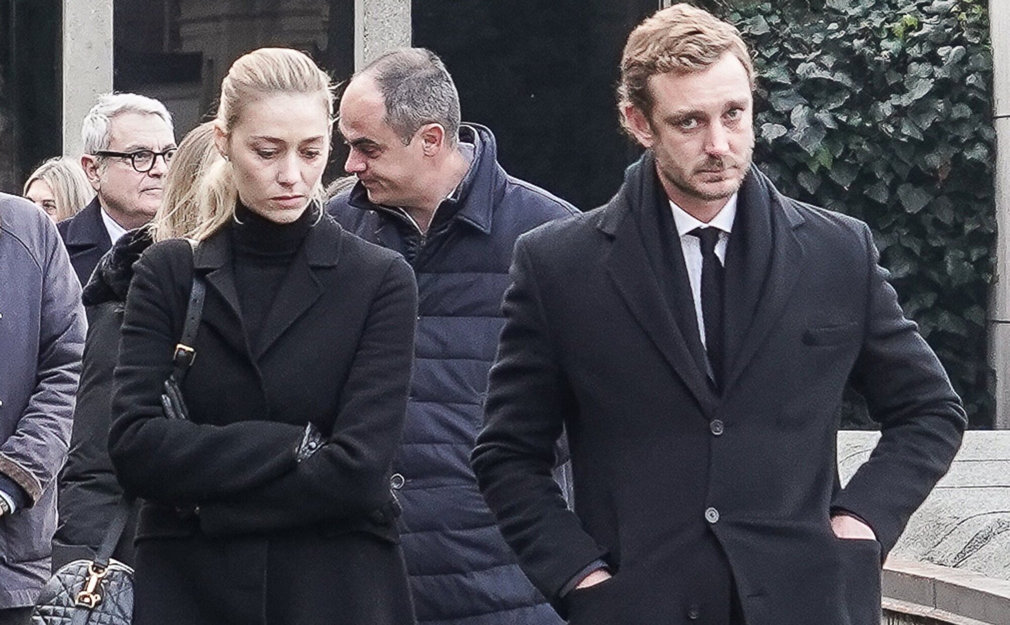 Carolina de Mónaco, Andrea, Carlota y Pierre Casiraghi y Beatrice Borromeo acuden al funeral de Fernanda Biffi Casiraghi