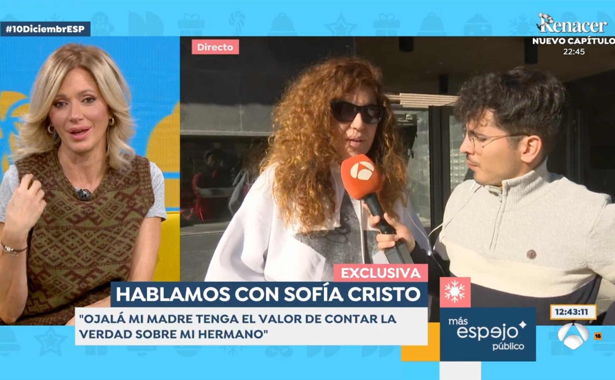 Sofía Cristo reaparece en 'Espejo Público', niega el fichaje por Telecinco y critica el trato a Bárbara Rey en su entrevista