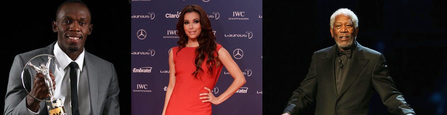 Usain Bolt y Andy Murray, ganadores de los Premios Laureus 2013 presentados por Morgan Freeman y Eva Longoria