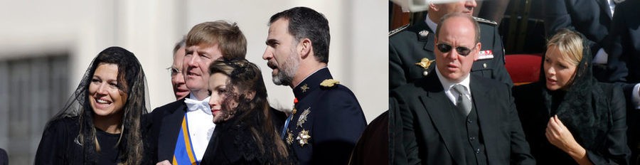 Los Príncipes Felipe y Letizia, Alberto y Chalene de Mónaco y Guillermo y Máxima de Holanda asisten a la entronización de Francisco I