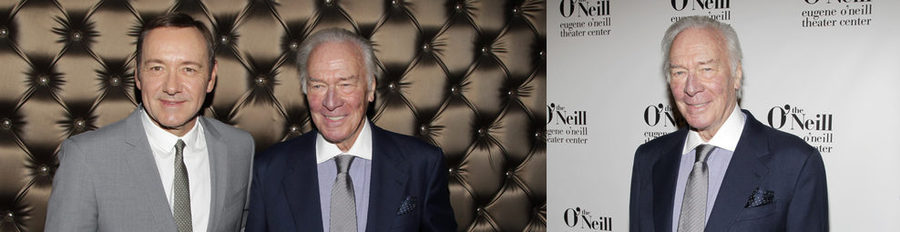 Christopher Plummer recibe el Premio Monte Cristo 2013 de manos de Kevin Spacey en Nueva York