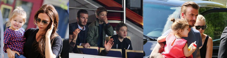 Victoria y David Beckham presumen de familia en París junto a Brooklyn, Romeo, Cruz y Harper Seven