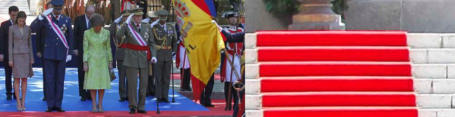 Los Reyes y los Príncipes Felipe y Letizia presiden el acto del Día de las Fuerzas Armadas 2013 entre aplausos