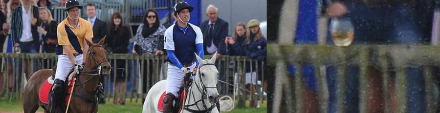 Los Príncipes Guillermo y Harry, solidarios en un partido de polo benéfico en Gloucestershire