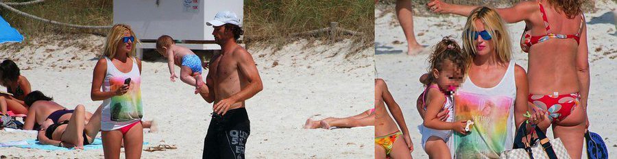 Carolina Cerezuela y Carlos Moyá disfrutan de las playas de Formentera junto a sus hijos