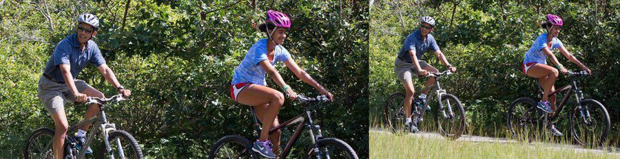 Barack Obama apura sus vacaciones dando un paseo en bici junto a Michelle Obama y sus dos hijas