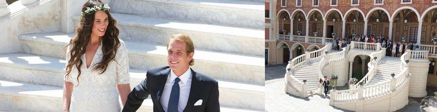 Andrea Casiraghi y Tatiana Santo Domingo, muy felices en las fotos oficiales de su boda