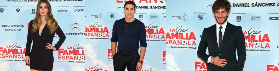 Blanca Suárez y Miguel Ángel Silvestre apoyan a Quim Gutiérrez en el estreno de 'La Gran Familia Española'