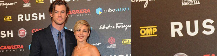 Chris Hemsworth y Elsa Pataky, dos enamorados en el estreno de 'Rush' en Roma