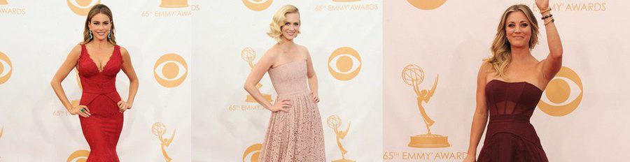 Sofía Vergara, Kaley Cuoco, Sarah Hyland o January Jones desfilan por la alfombra roja de los Emmy 2013