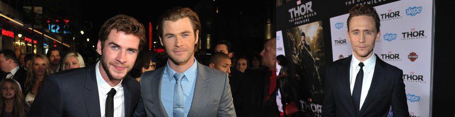 Liam Hemsworth arropa a su hermano Chris Hemsworth en el estreno de 'Thor: El mundo oscuro' en Los Ángeles