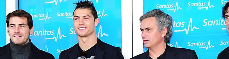 Cristiano Ronaldo e Iker Casillas visitan a los niños hospitalizados en Madrid