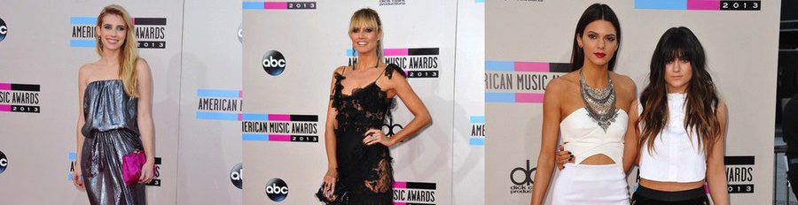 Heidi Klum, Emma Roberts, Naya Rivera y Kendall y Kylie Jenner pasean por la alfombra roja de los AMAs 2013