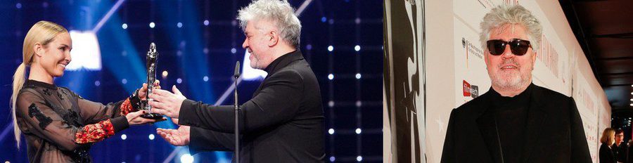 Pedro Almodóvar recoge su mención honorífica en la gala de los Premios del Cine Europeo 2013