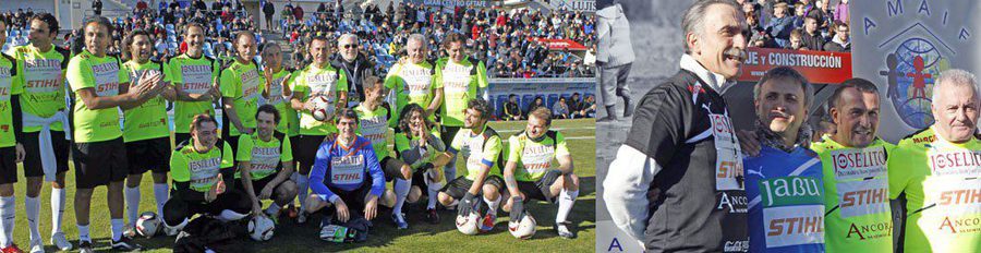 Jesulín de Ubrique, Víctor Janeiro y Los Chunguitos participan en un partido solidario entre artistas y toreros en Madrid