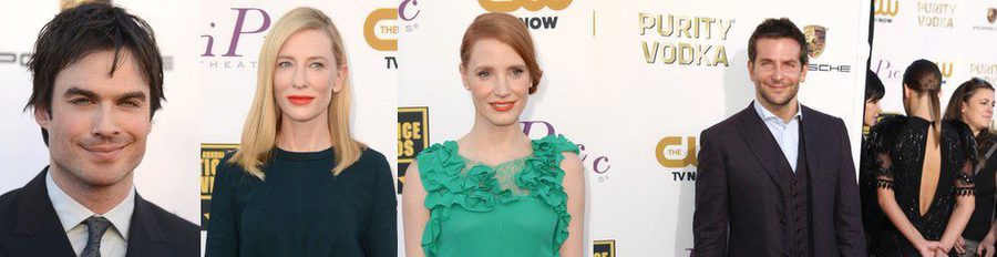 Ian Somerhalder, Cate Blanchett y Jessica Chastain, sobre la alfombra roja de los Critics' Choice Movie Awards 2014