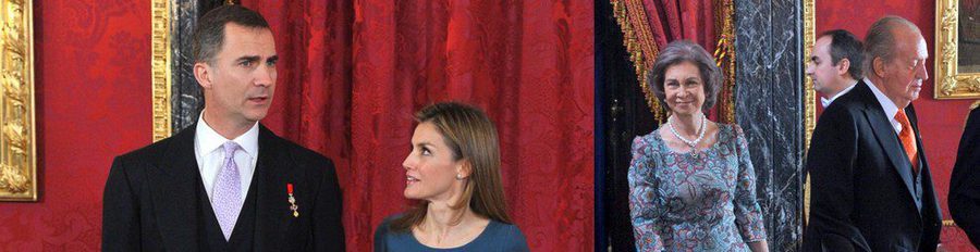 Los Reyes y los Príncipes Felipe y Letizia reciben al Cuerpo Diplomático en el Palacio Real