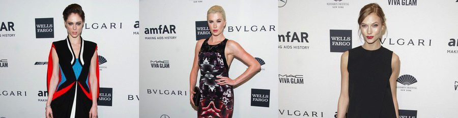 Ireland Baldwin, Karlie Kloss, Michelle Rodriguez y Coco Rocha acuden a la gala amfAR 2014 de Nueva York