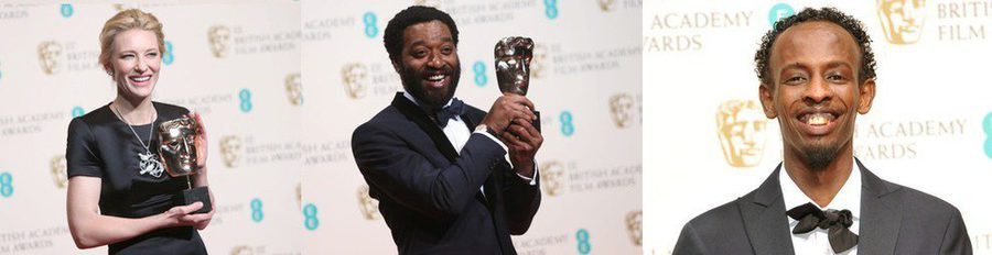 Cate Blanchett, Jennifer Lawrence, Chiwetel Ejiofor y Barkhad Abdi, ganadores de los BAFTA 2014