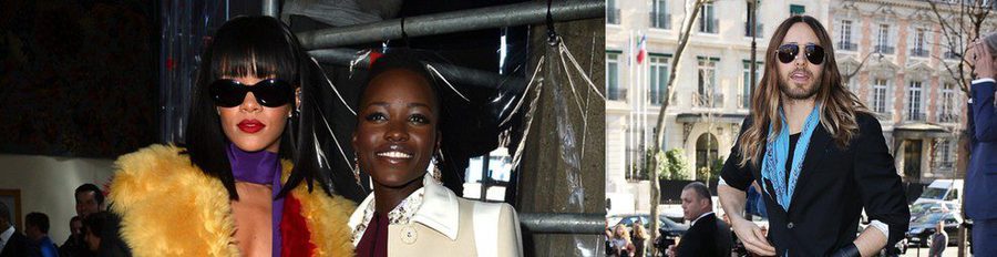 Jared Leto y Lupita Nyong'o celebran su Oscar 2014 en la Paris Fashion Week con Rihanna