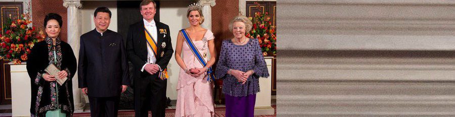 Guillermo Alejandro y Máxima de Holanda agasajan al presidente de China y su esposa con una cena de gala