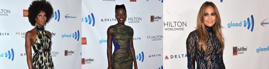 Naomi Campbell, Lupita Nyong'o y Jennifer Lopez deslumbran en los GLAAD Media Awards 2014