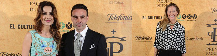 Enrique Ponce recibe el Premio Paquiro 2014 arropado por Paloma Cuevas, Genoveva Casanova y Nieves Álvarez