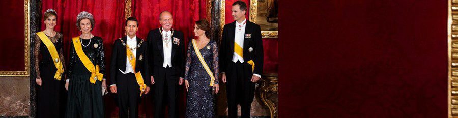 Los Reyes y los Príncipes Felipe y Letizia agasajan con una cena de gala en el Palacio Real al presidente de México